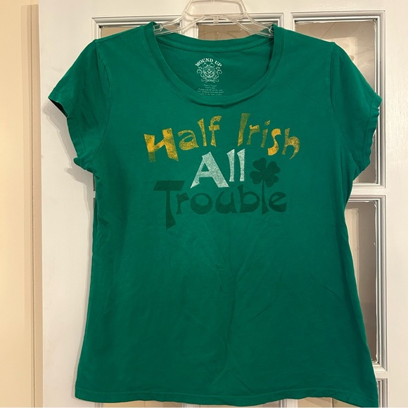Wound Up Tops - Wound Up Green Tee - Half Irish All Trouble
